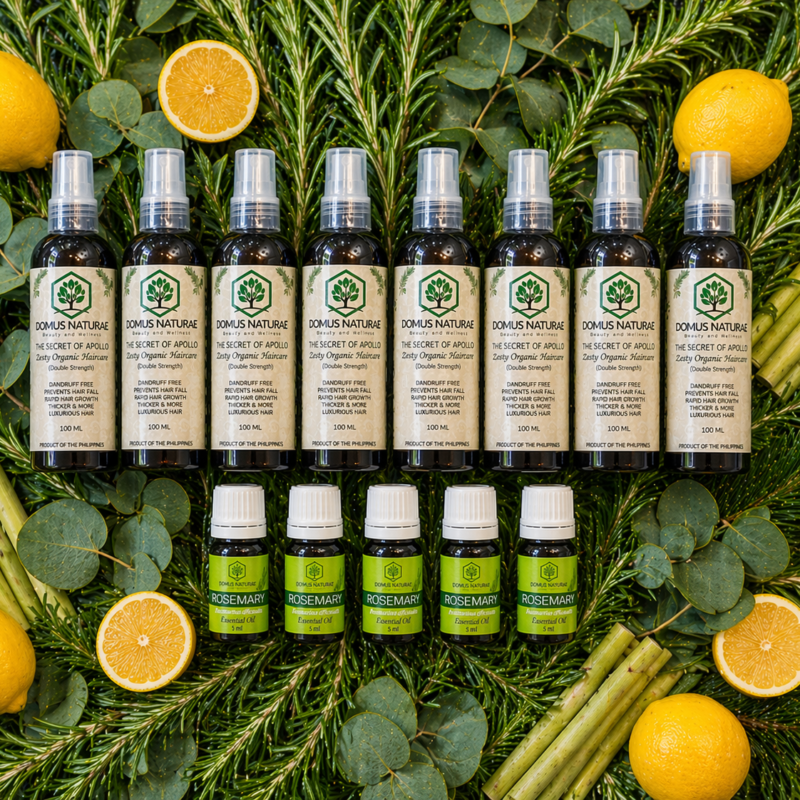 Power #2 Hair Growth Kit For Phase II Results (8 Apollo Scalp Mist)+(5 Pure Rosemary Oil) 12 weeks usage